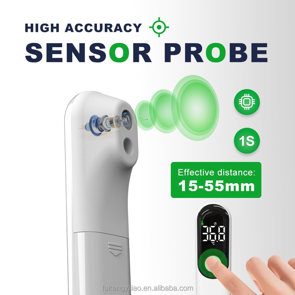 Thermomètre Digital Frontale Infrarouge sans Contact, Thermomètre Rechargeable, °F/°C, Mesure Instantanée de la Température, pour Bébés, Enfants et Adultes