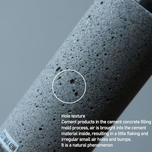 Éclairage de suspension minimaliste en ciment noir et mat