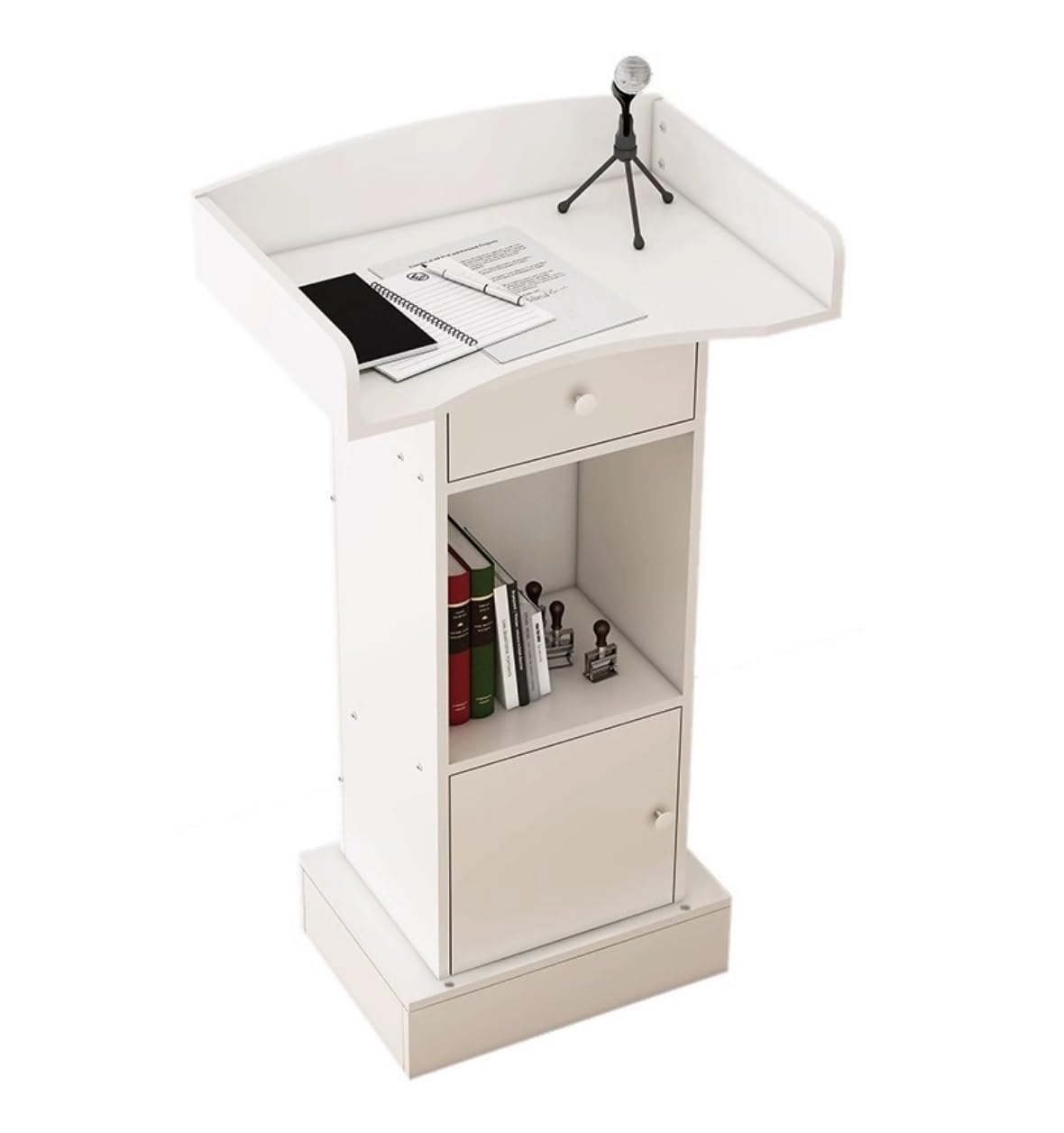 CGCSYZ Wooden Podium with Drawer & Lectern for Presentations Church Services School Seminars Standing Desk Podium (C black)