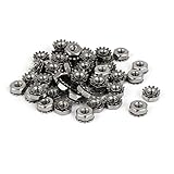 uxcell 6#-32 304 Stainless Steel Female Thread Kep Hex Head Lock Nut 50pcs