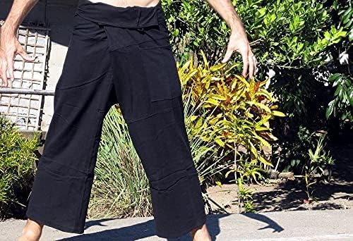 RaanPahMuang Thai Fisherman Pants Men/Women, Loose Yoga, Pirate, Harem Pants, 100% Cotton, Unisex Kimono Pants - Image 3