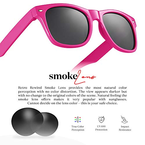 Retro Rewind Iconic Kids Sunglasses for Boys Girls - Shatterproof UV400 Children Sunglasses for Toddlers Kids Age 2-104