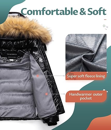 Image of CREATMO US Boy's Water Resistant Winter Coats Warm Fleece Lined Outwear Windbreaker Ski Jacket