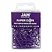 JAM Paper Paper Clips - Regular 1 Inch Paperclips - Purple - 100 Paper Clips per Pack