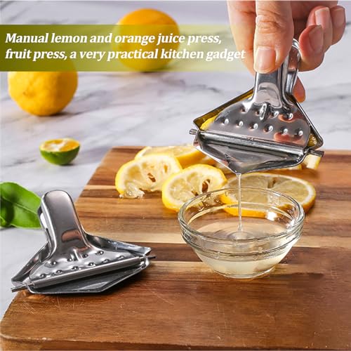 inox Presse Citron Manuel 6 pièces Presse Citron inox Presse Agrume Manuel Très Résistant pour Presse Pastèque,Citron,Pêche,Mangue et autres Fruits – Image 6