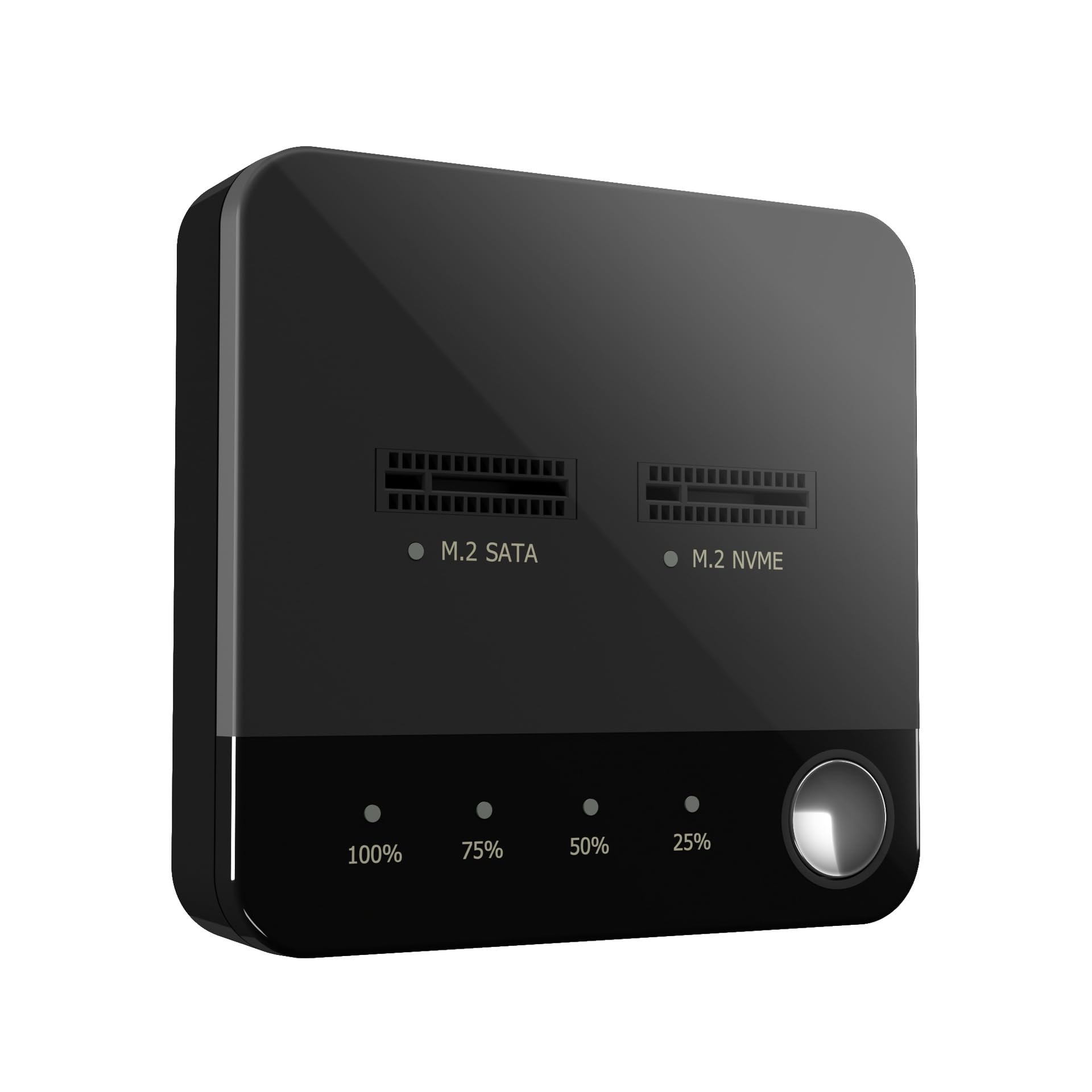 XUMIUZIY M.2 NVME/SATA SSD Cloner Dock-1-przyciskowe Klonowanie w Trybie Offline, Bez Narzędzi Podwójnego Baru 20 Gbps USB-C dla Dysków 2230-22110, PC/Mac/Linux (16TB)