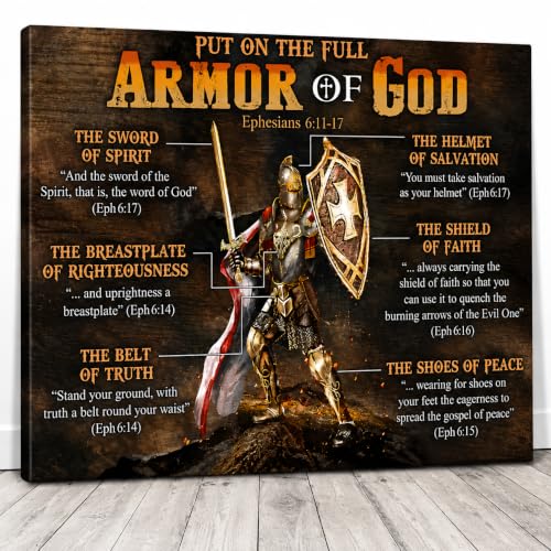 Armor of God Wall Art - Christian Wall Art with