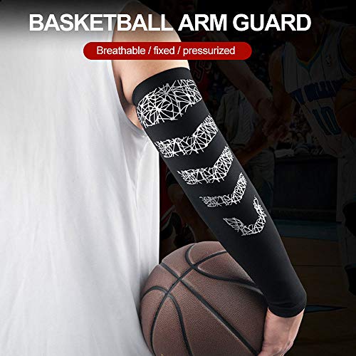 YOJINKE Mangas de proteção UV para homens e mulheres, 1 par de mangas de proteção para basquetebol,
