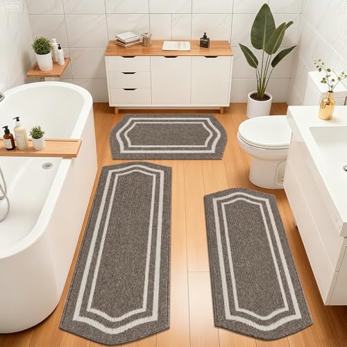 HEBE Kitchen Rugs Set of 3, Non Slip Washable Kitchen Mats for Floor - image 8
