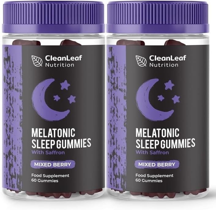 Twin Pack Natural Sleep Support Gummies for Adults - Formula for Restful Nights, Sleep Gummies Promoting Natural Sleep Production, Promotes Healthy Sleep Patterns, 60 Count