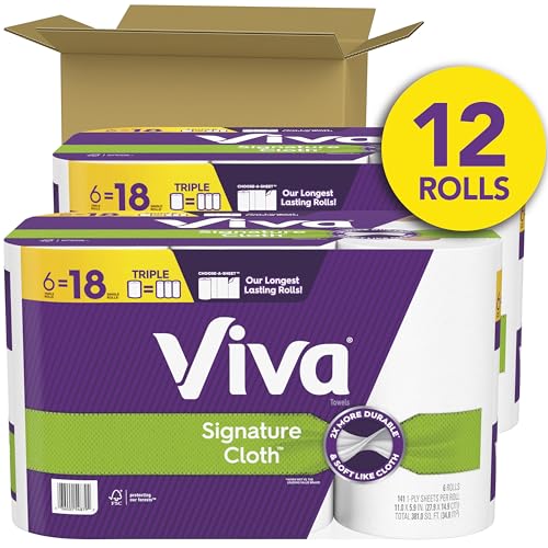 Image of Viva Signature Cloth Paper Towels, 12 Triple Rolls, 141 Sheets per Roll
