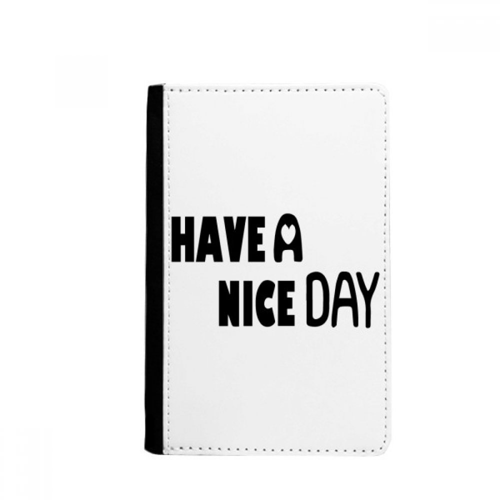 DIYthinker English Quote Design Nice Day Passport Holder Notecase Burse Wallet Cover Card Purse