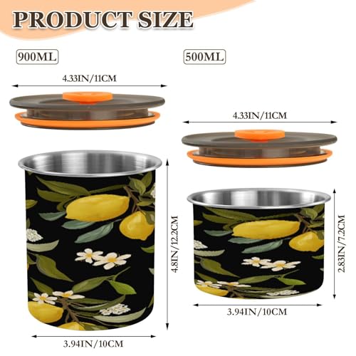 Envase hermético para café acero inoxidable 900 ml miniatura 2