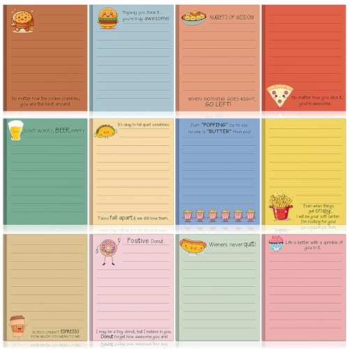 12 Pcs Inspirational Sticky Notes for Office and Gifts