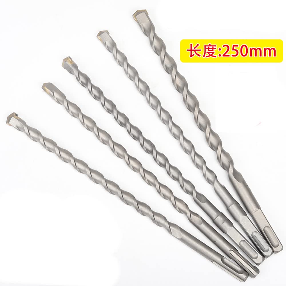 Set di punte per trapano da 1 pezzo, codolo dritto HSS extra lungo, diametro 2-6 mm, lunghezza 160-300 mm, punte elicoidali, kit di foratura per sega a tazza, 16 mm, 250 mm