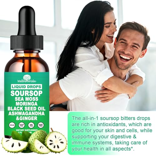 Image of Soursop Bitters Liquid, 10 in 1 Herbal Graviola Daily Gut Drops
