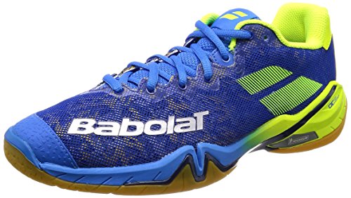 Babolat Shadow Tour 2019 Chaussures de badminton Noir/rouge/jaune 30S1801-296, Bleu jaune., 46.5 EU