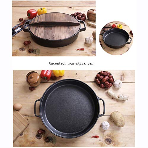 Wok de Hierro Fundido 30 cm Compatible con Cocina a Gas miniatura 2