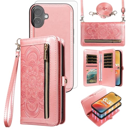 Coque iPhone 17 antichoc avec sangle bandoulière anti-chute