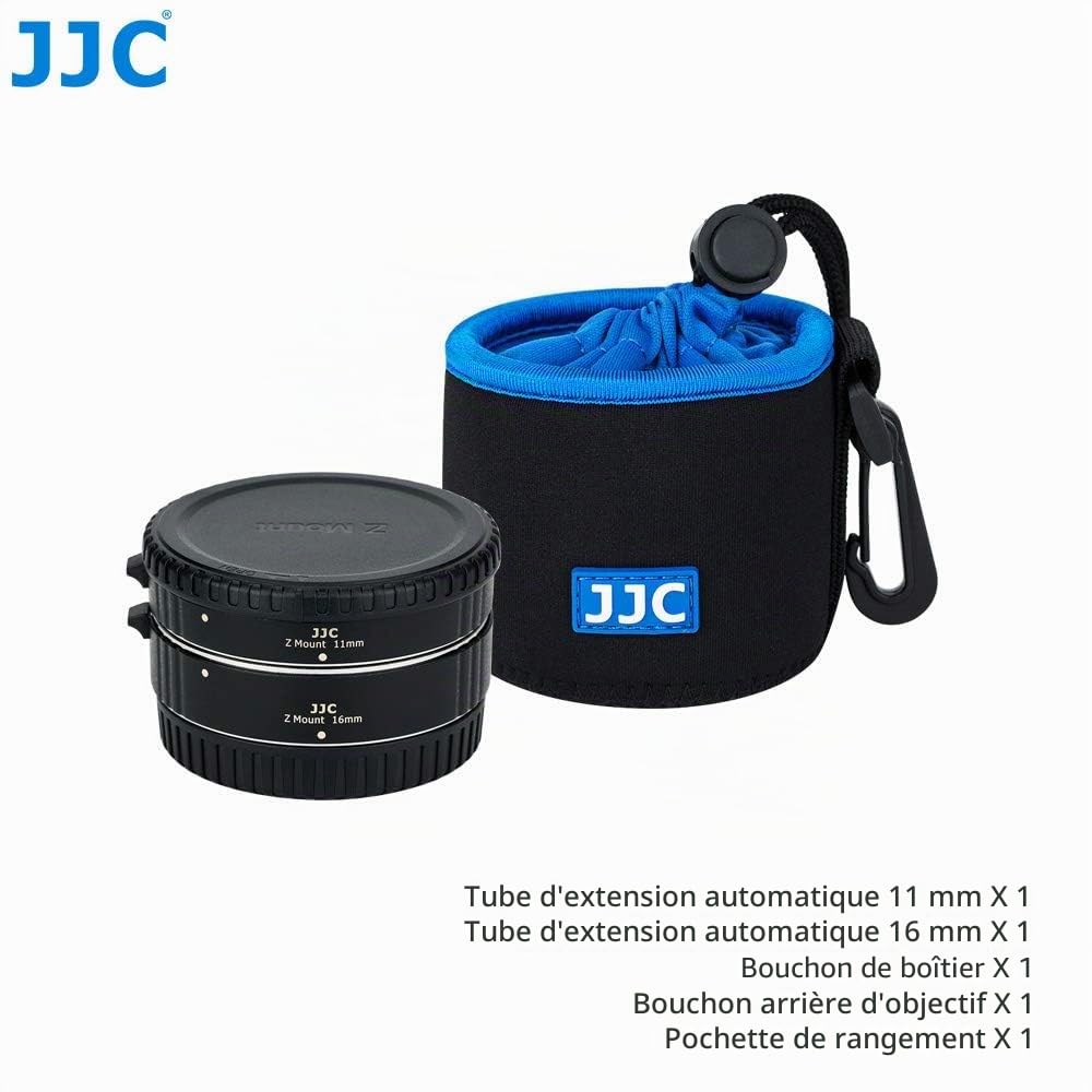 JJC 11mm/16mm Sets Auto Focus (AF) Macro Extension Tube pour la photographie en gros plan pour Nikon Z9, Z8, Z7, Z7II, Z6, Z6II fc etc. Appareils photo sans miroir à monture Z et objectifs à monture Z