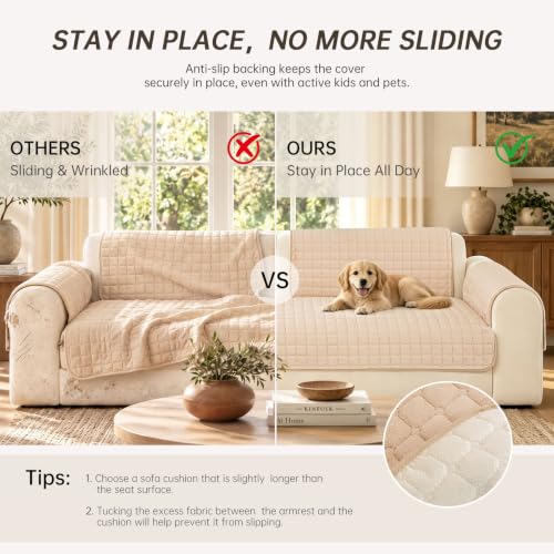 SANPARNIA Waterproof Couch Cover, Dog Couch Cover Protector, 1PC, 36"x63" - image 3