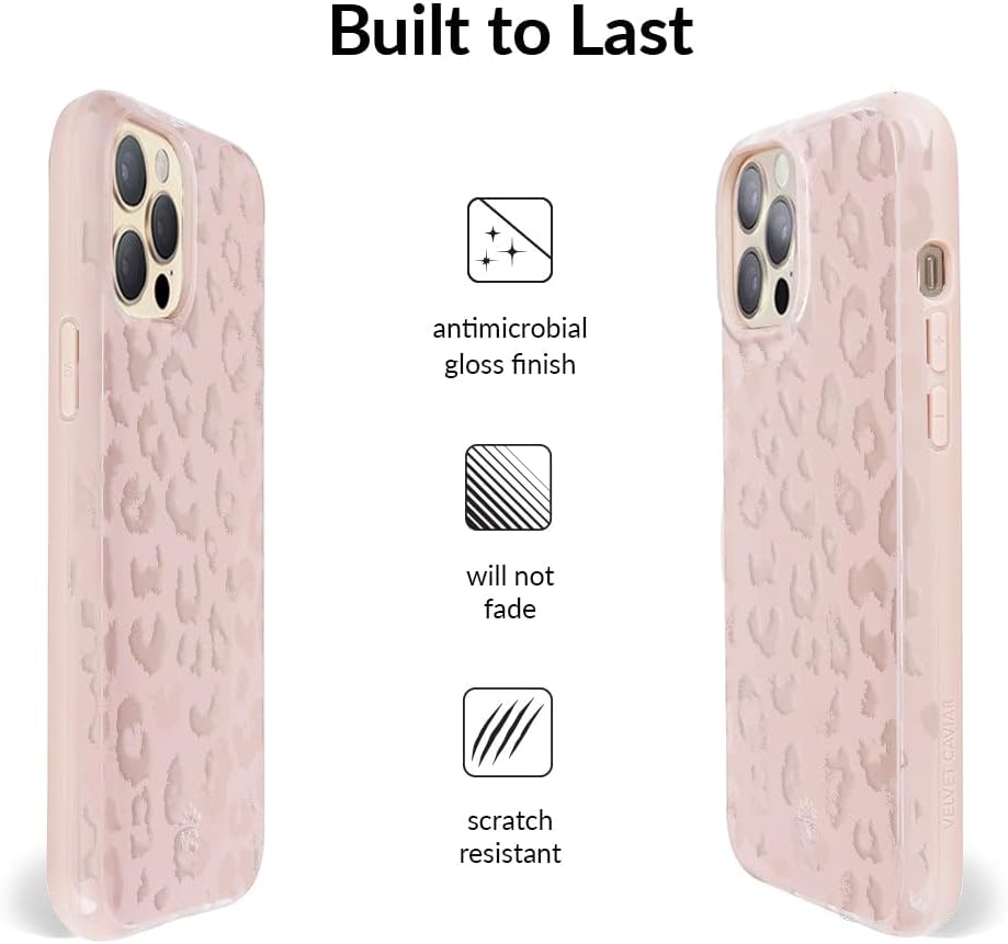 Velvet Caviar Compatible with MagSafe iPhone 12 Pro Max Case for Women Cute - 10ft Drop Tested - Protective Phone Cover (Nude Leopard Print)