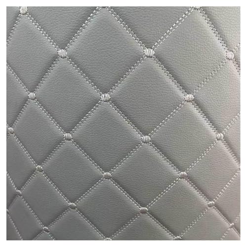 Tissu similicuir véhicule et rénovation de sièges auto matelassé diamant gris 1.6x2m