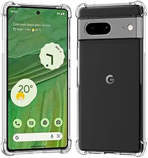 VAKS Crystal Clear Compatible with Google Pixel 7 Case with [Shockproof Corners] Slim Thin Soft TPU Phone Case for Google Pixel 7, Crystal Clear