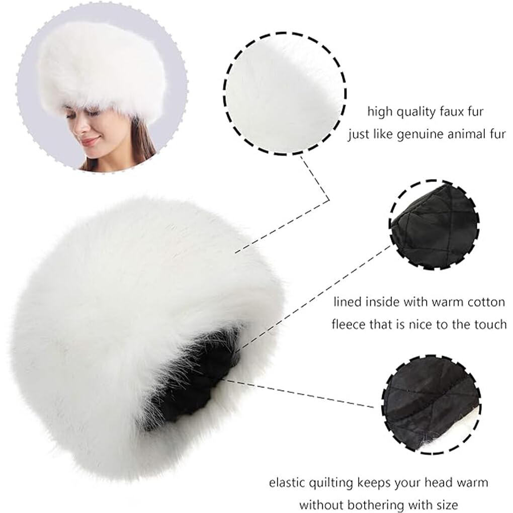 Gorro de Nieve de Invierno a Prueba de arañazos con Textura de Gama, Amplia aplicación, Gorros con Pelo de Pelo Esponjoso, artesanía Exquisita para Diario