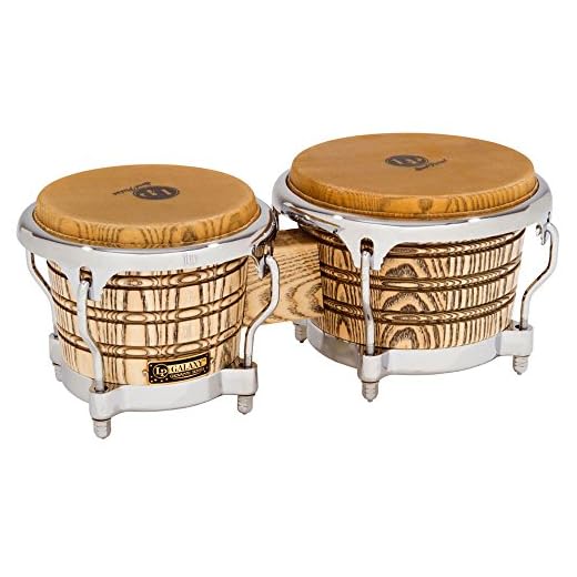 Latin Percussion LP Galaxy Giovanni Series Bongos - Natural/Chrome Natural 8.625-inch
