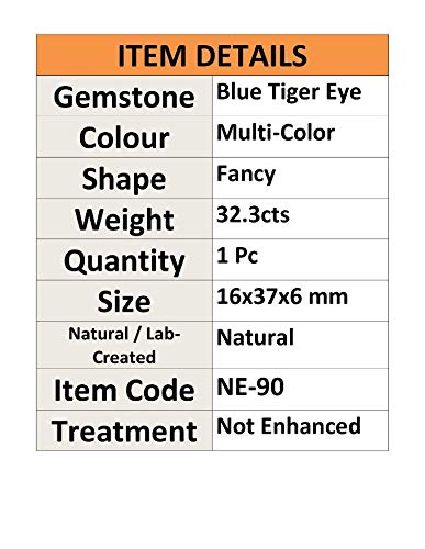 Cabochon œil de tigre bleu 32,3 carats de petite taille pour création - 3