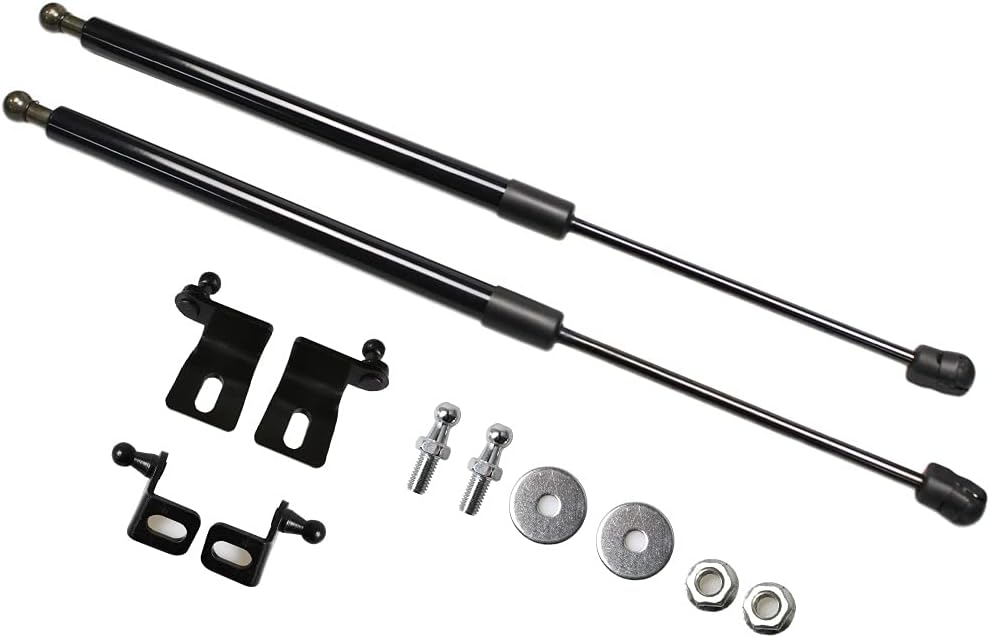 TSUBASA Lift Supports for 1999-2007 Toyota MR-S MR2 Roadster Spyder ZZW30 1ZZ-FE Front Luggage Modify Carbon Fiber Gas Charged Shock Dampers Spring Struts Bar (2 PCS) (Normal Black)