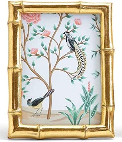 Two's Company 5" X7" Gold Faux Bamboo Photo Frames #TOP28
