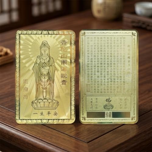 Image of Lady Buddha Good Luck Wallet /Pocket Card for Wealth, Success, Happiness & Prosperity