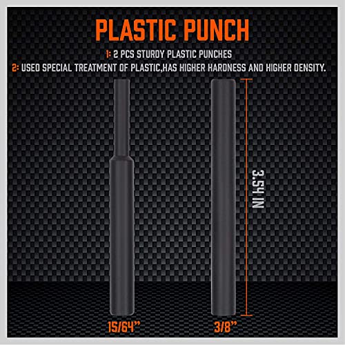 Horusdy Punch Set And Hammer With Brass, Hollow, Steel, Plastic Punches, Brass Punch For Maintenance. #TOP6
