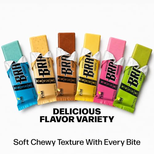 Image of Braven Bar Chocolate Energy Bars (1.59 oz, Pack of 10) - Performance Fuel On the Go - Soft & Chewy Candy-Like Texture - 13 Vitamins & Minerals - No Caffeine, No Crash - No Artificial Dyes - Gluten Free