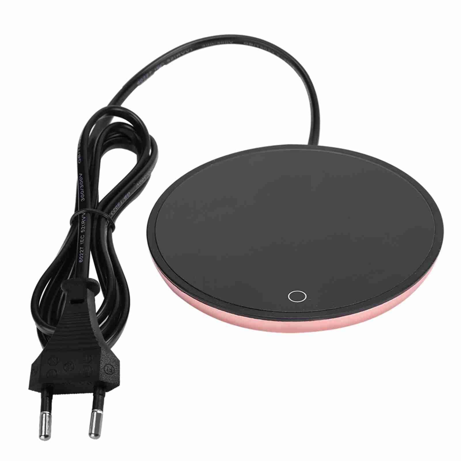 Respicefinem Electric Waterproof Touch Heating Cup Mat With Adjustable Temperature For Coffee Tea Milk In Office Home School EU 220V (EU Plug 220V)