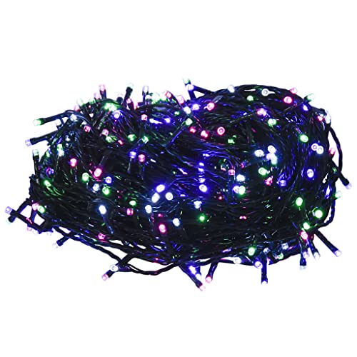 vidaXL Tira de Luces, Cadena Navideña con 400 LED, Guirnalda Decorativa de Luces, Adorno de Navidad para Hogar Exterior, PVC Colores Pastel 40 m