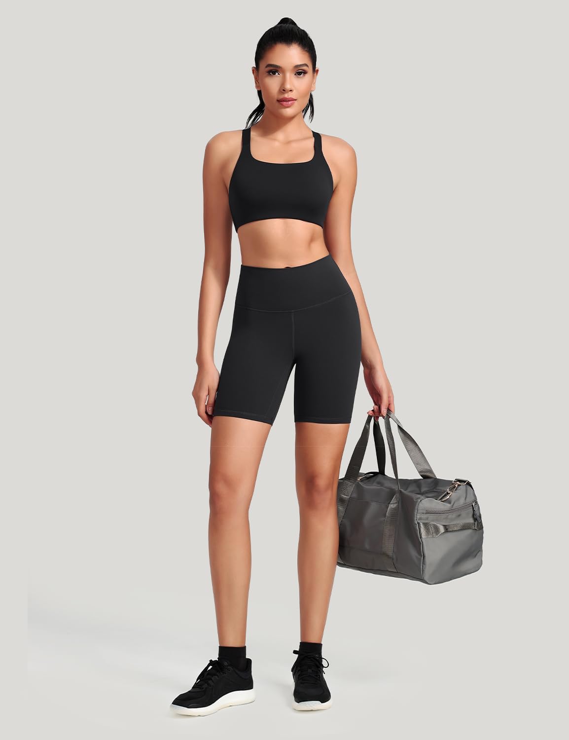 HeyNuts Workout Pro Biker Shorts 4''/ 6'', Compression High Waisted Workout Shorts - Image 5