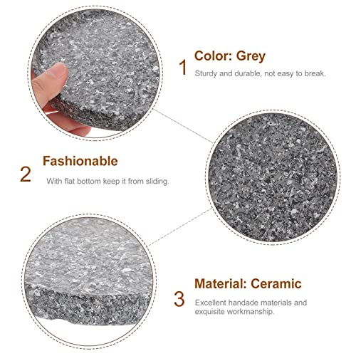 Yardwe White Round Tray 2Pcs Round Plant Saucer Drip Trays Ceramic Flower Pot Trays Garden Saucers Plant Plate Planter Tray Plant Pot Saucer Trays For Indoor Outdoor Plants 15X15X1.8Cm Ceramic Tray #TOP3