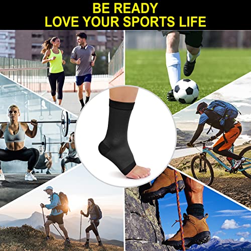 Keking® Ankle Brace Compression Support Sleeve For Women & Men, Medical Ankle Compression Socks For Plantar Fasciitis, Foot & Ankle Swelling, Achilles Tendon Support, Arch Support, 1 Pair Of Black 3Xl #TOP6