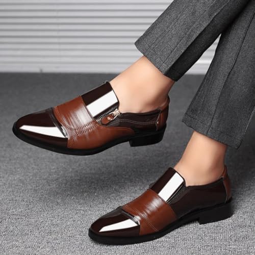 Men's Oxford Shoes PU Leather Low Top Dress Shoes for Men2