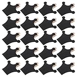 SHINEOFI 50 Kleiner Holz Kreidetafeln mit Clip Wiederverwendbare Schwarze Kronen Tafelschilder Abwischbare Memo Tafeln für Hochzeit Buffet Büro