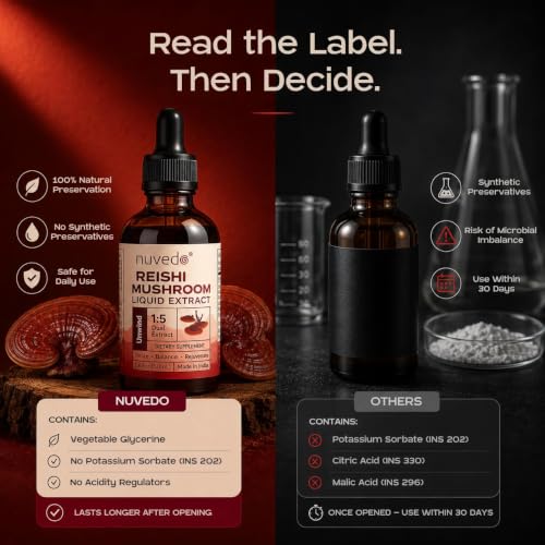 Image of Nuvedo Reishi Mushroom Liquid Extract | 10 mL | 1:5 Dual Extract