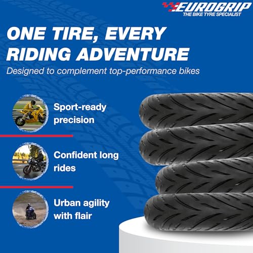 Image of EUROGRIP - THE BIKE TYRE SPECIALIST-Protorq Extreme 140 /70 R17 66H Radial Tubeless Tyre for Two Wheeler (Rear Wheel)-Enhanced Braking, Superior Traction for High-Performance Sports Bikes /Motorcycle
