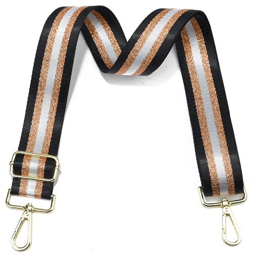 Image of LVYOUME Purse Strap Silver Hardware Wide Bag Straps Replacement Crossbody Adjustable Shoulder Strap for Purses