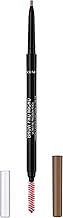 Rimmel London Brow Pro Micro Ultra-Fine Precision Pencil & Brush, Natural-looking Defined Brows, Blonde, 0.03 g