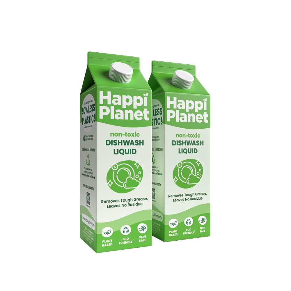 Happi Planet | Organic Dishwash Liquid Gel Refill | 2L | Enzyme Powered, Natural, Herbal, Eco-Friendly, Plant Based, Non-Toxic | Removes Tough Grease & Odour, No Toxic Residue, Baby & Pet Safe (B0B4GC9Q9K) Amazon Price History, Amazon Price Tracker