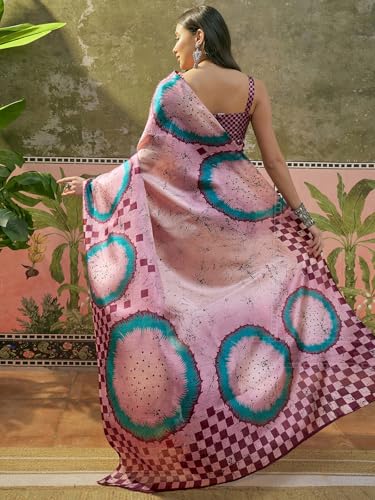 Image of SIRIL Women's Cotton Printed Saree With Unstitched Blouse Piece