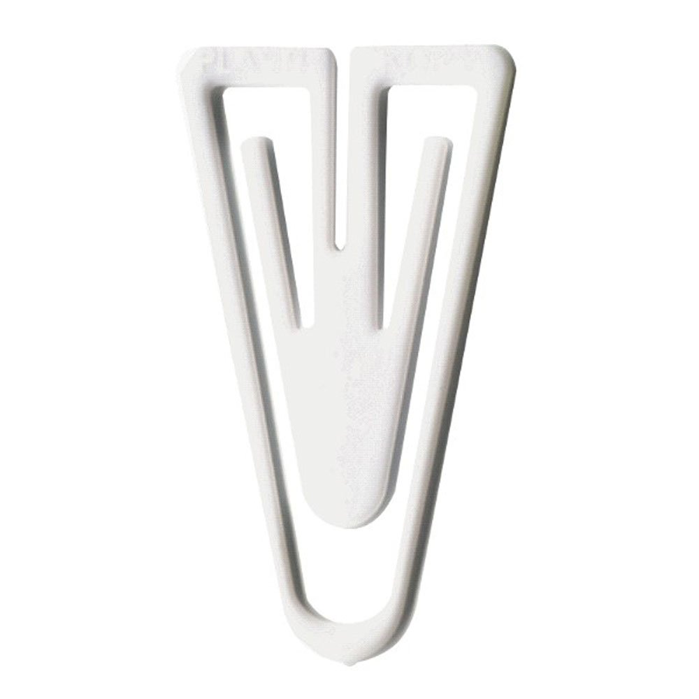 Laurel Büroklammer Plastiklips, PS, 60 mm, Beutel, weiß